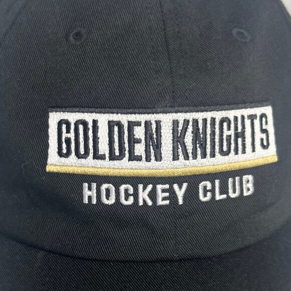 Adidas Vegas Golden Knights Hockey Club Baseball Hat Cap Mens Black Strap New - Picture 7 of 14